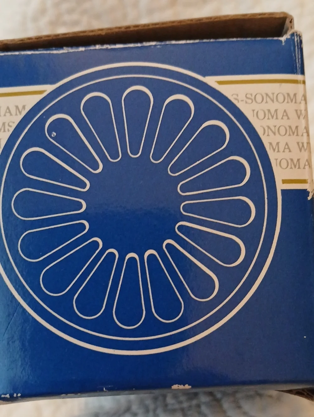 Vintage Williams Sonoma 4 Glass Cookie Press in Original Box
